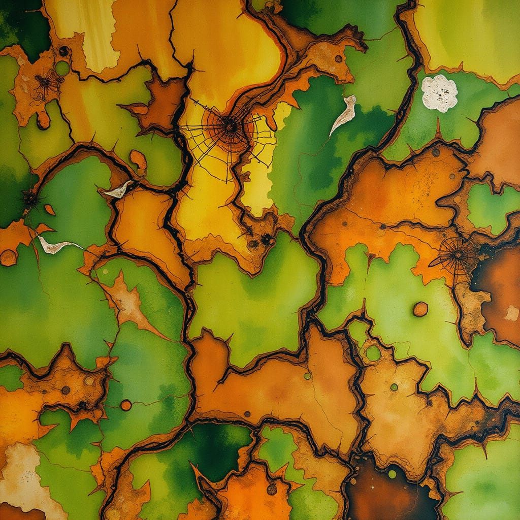 Vibrant Earthy Landscape in Impasto Style