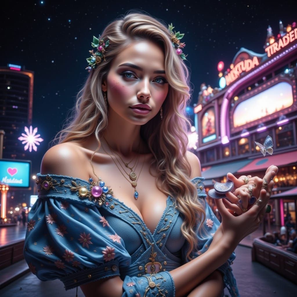 Vegas Aces High Neon Night Streets