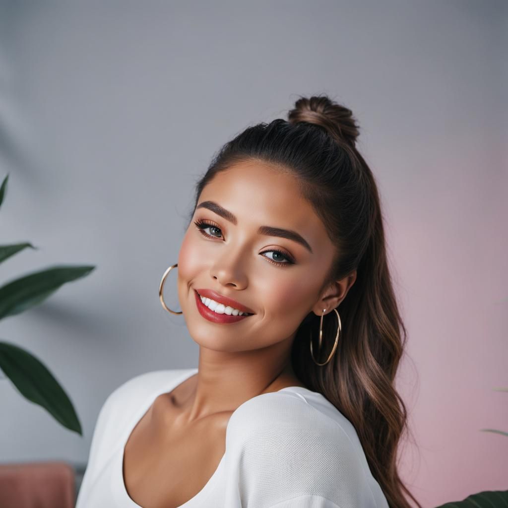 Authentic Social Influencer Portrait: No Filter Beauty