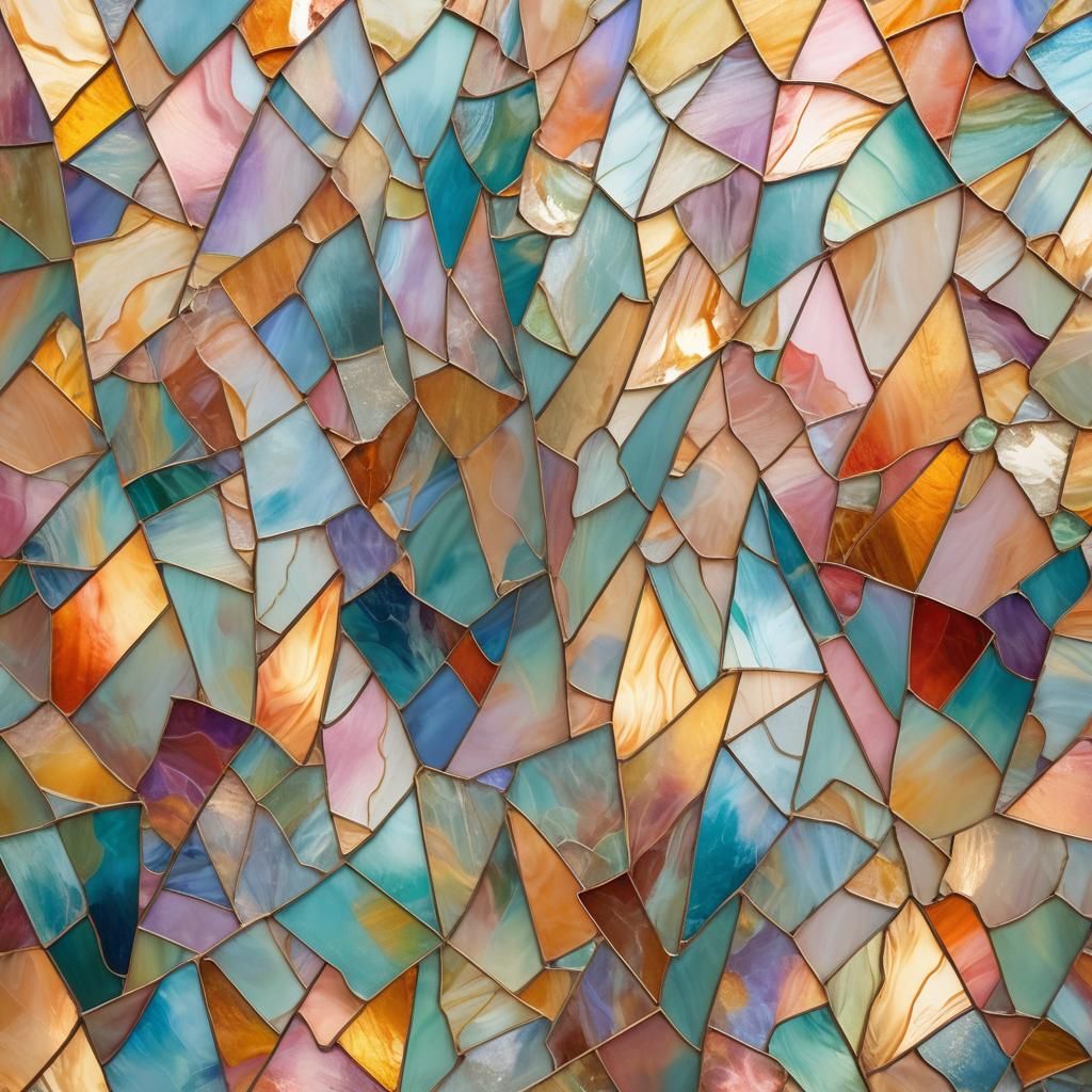 Radiant Abstract Stained Glass Art