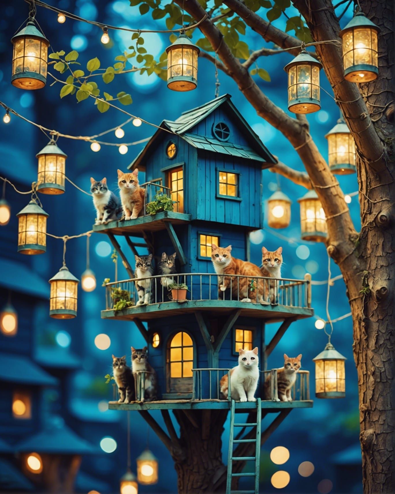Treehouse cat apartments.