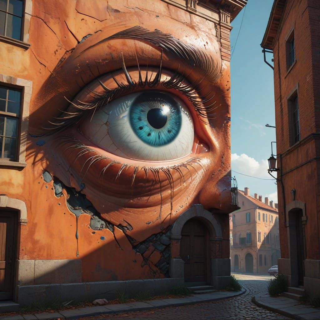 Renaissance Italian Buildings in Vibrant Hyperrealism