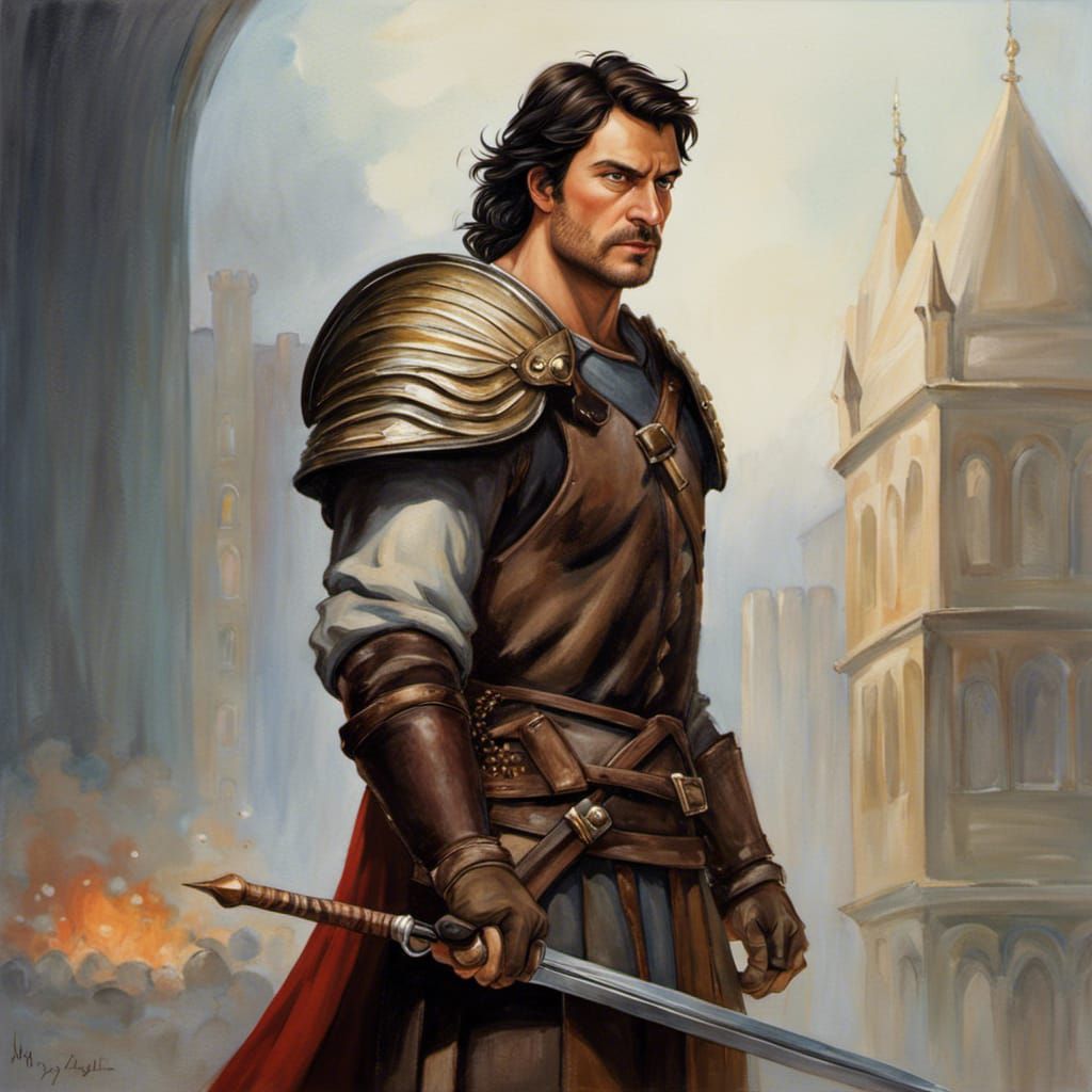 Brave Knight in Watercolor by Studio Ghibli