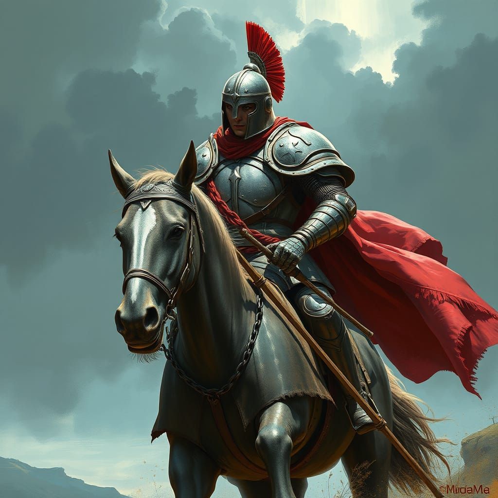 Roman Knight in Shining Armor Digital Art