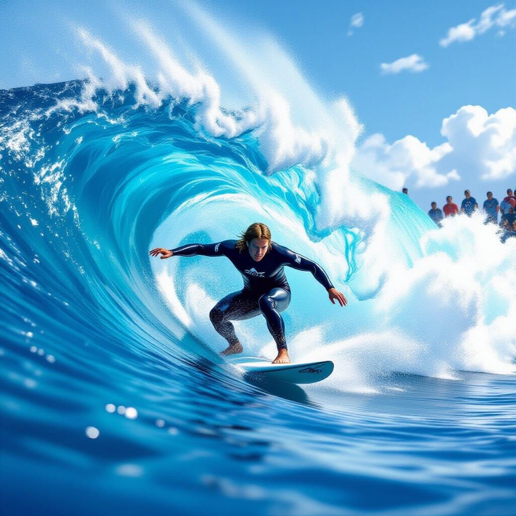 Japanese Surfer Rides Colossal Wave at J-Bay