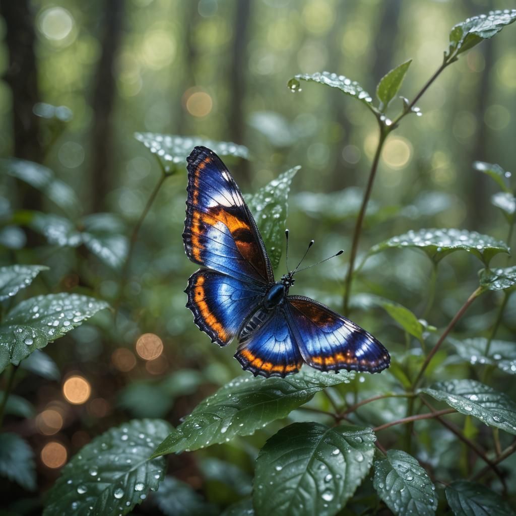 Sapphire Butterfly Macro Photography Masterpiece