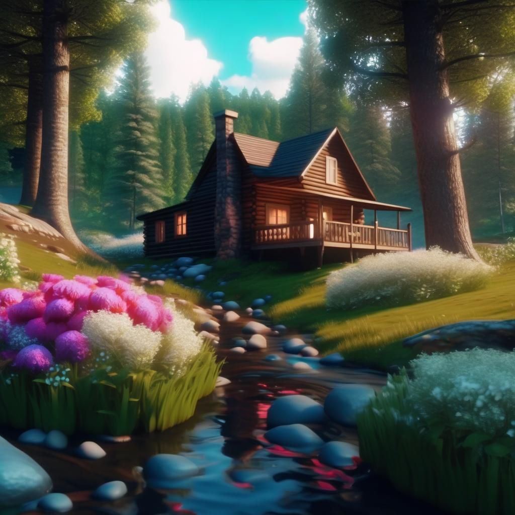 Dreamland Cabin in Woods: Ultra 4K Beauty