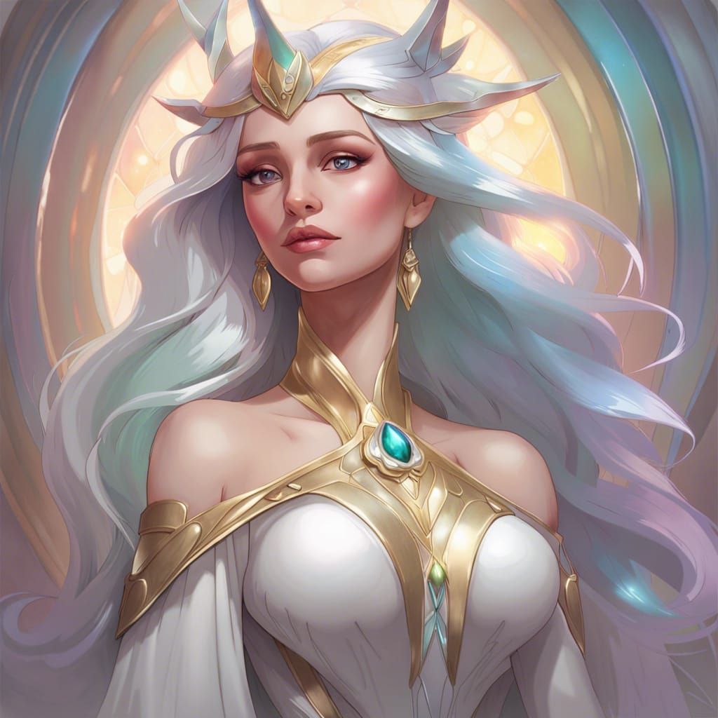 Princess Celestia Human Form: Hyperdetailed Portrait