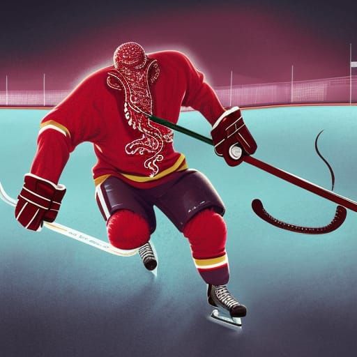 Octopus Hockey player (Red Wings)