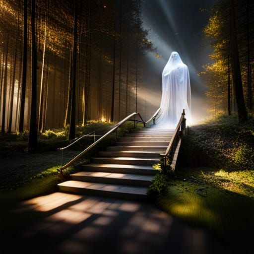 Ethereal Ghost in 8K with Detailed Lighting