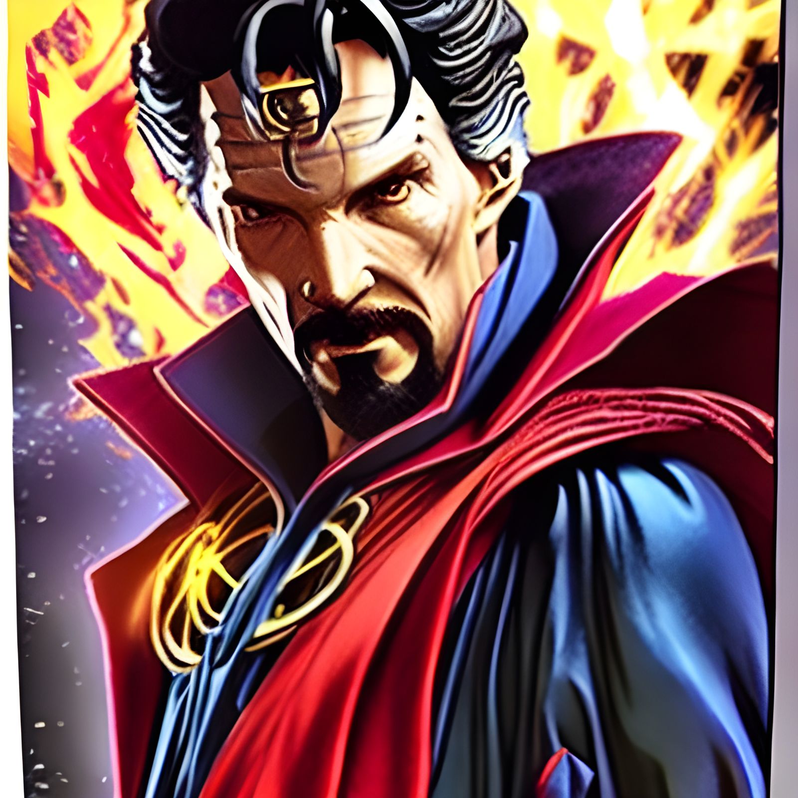 Hyperrealistic Doctor Strange Portrait in 3D