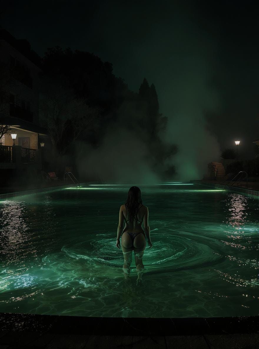 Eerie Swimming Pool Portal to Terror Photo