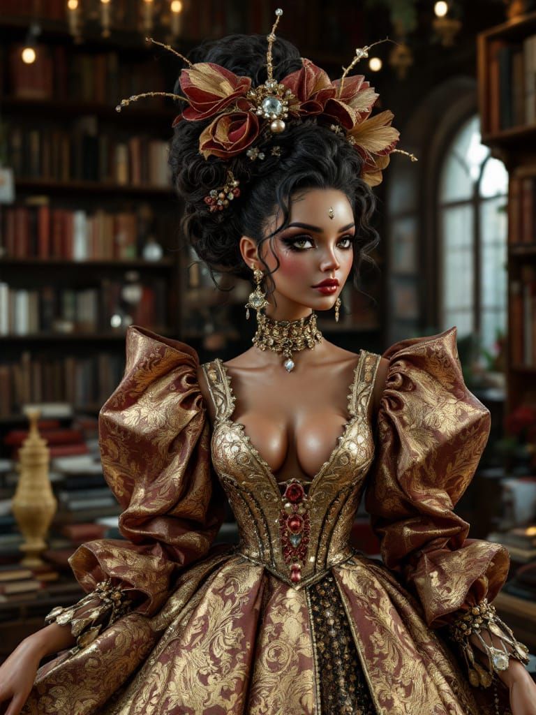 Dollyzoo Semibooksculpture: Antiquarian Book Couture