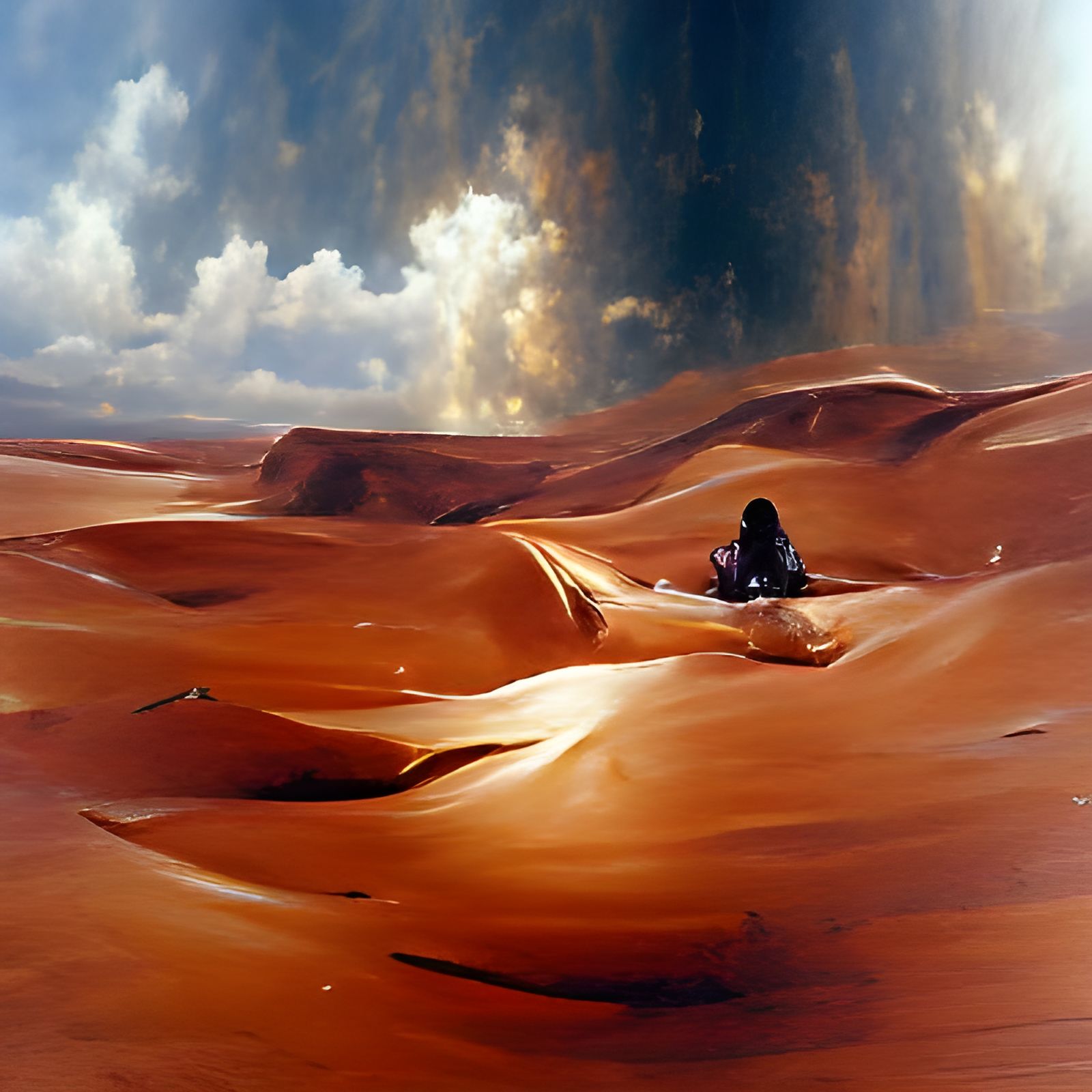 Yshtola in a Heavenly Desert Landscape