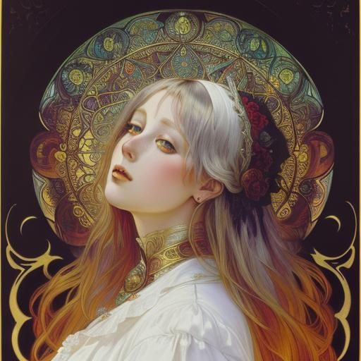 Burning Gothic Cathedral in London, Fantasy Art