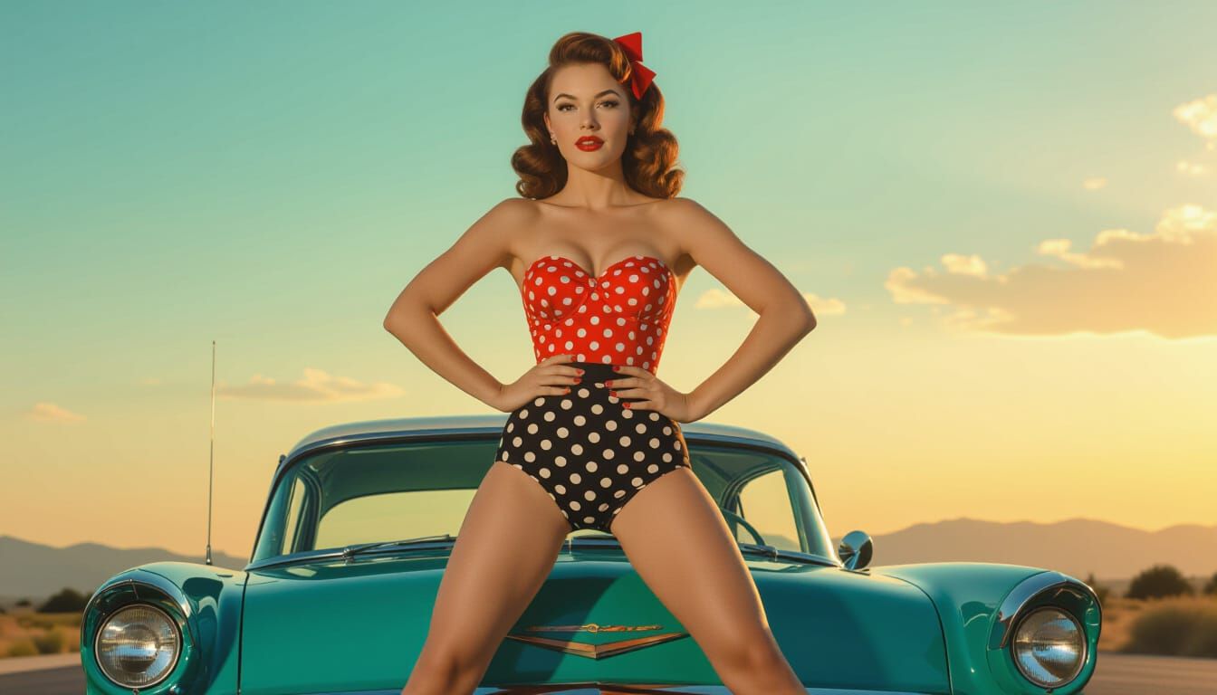 Vintage Pin-Up Bombshell Victory
