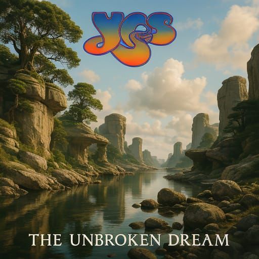 Yes Band Album Cover on Mountain Peak