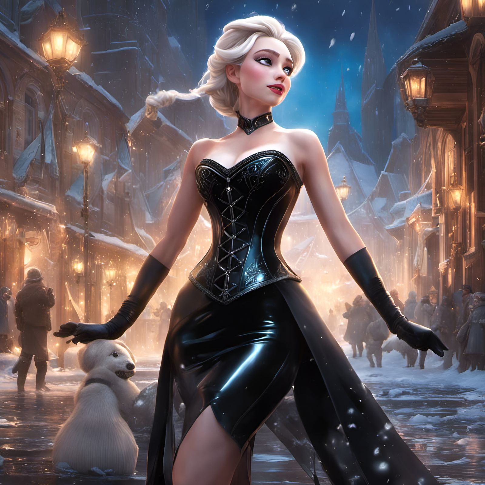 Elsa from Frozen Reimagined as Digital Art