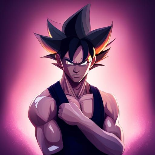 Ultra Realistic Goku in Boxing Ring Portrait