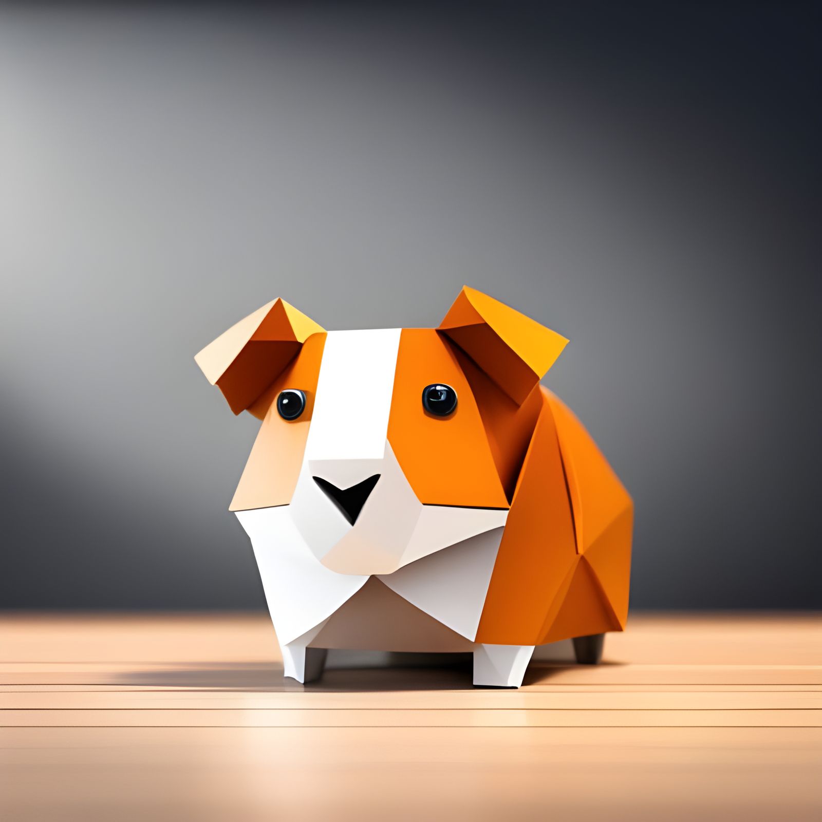 Origami Guinea Pig Papercraft in 8K