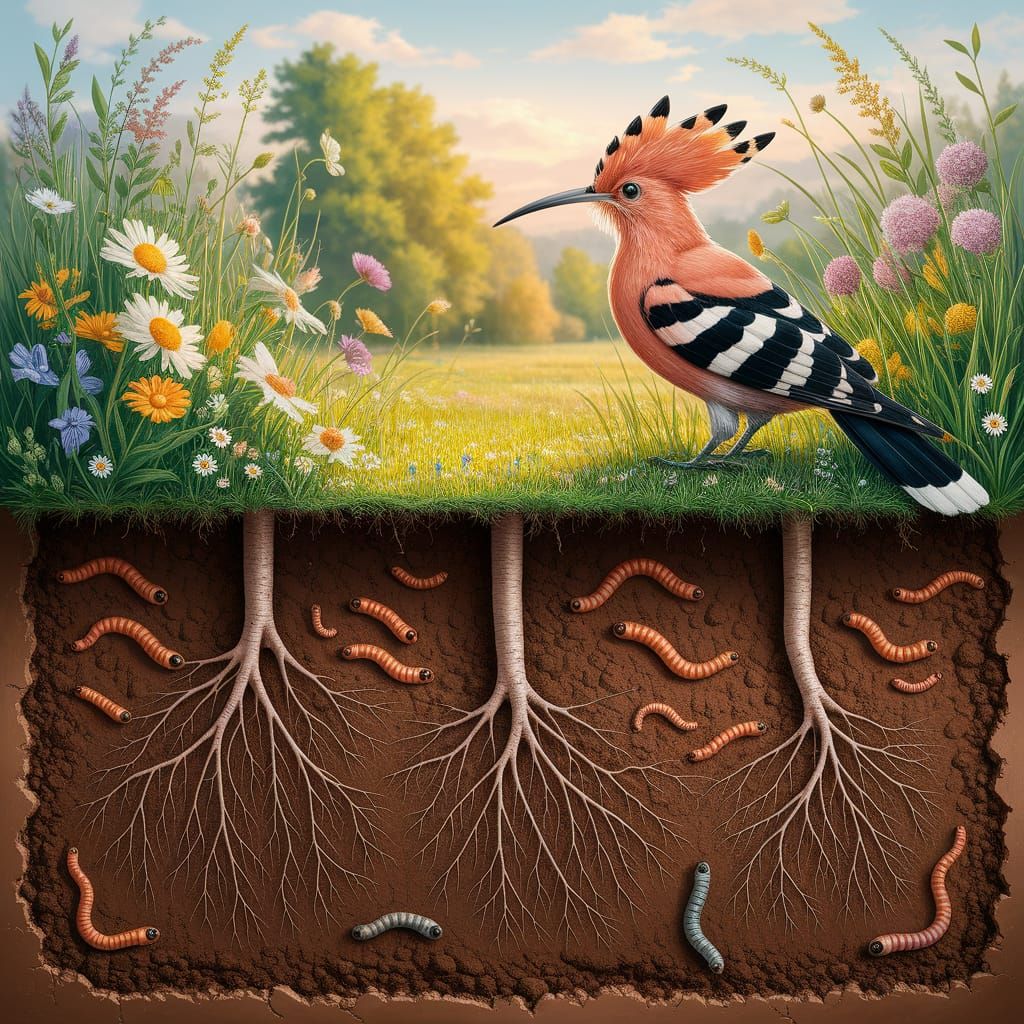 Vibrant Spring Meadow Reveals Hidden World Below