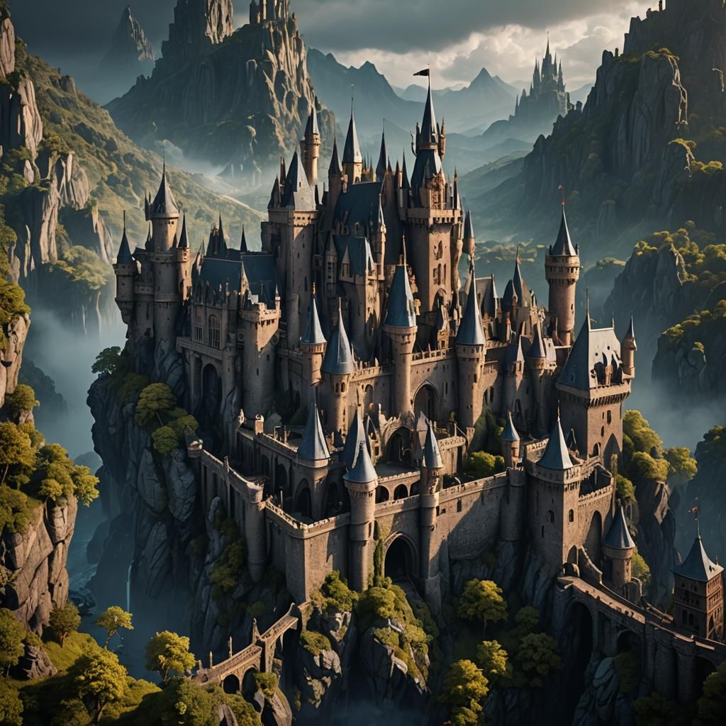 Fantasy Castle in Eerie World: Digital Matte Painting