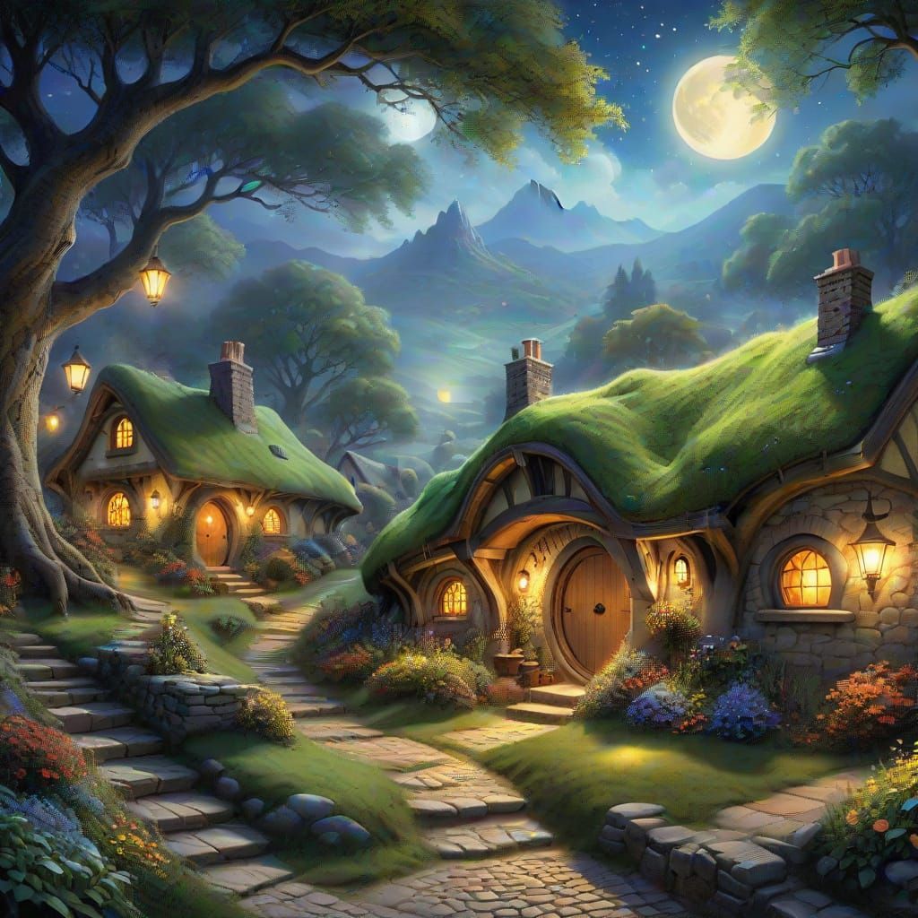 Enchanted Shire by Moonlight