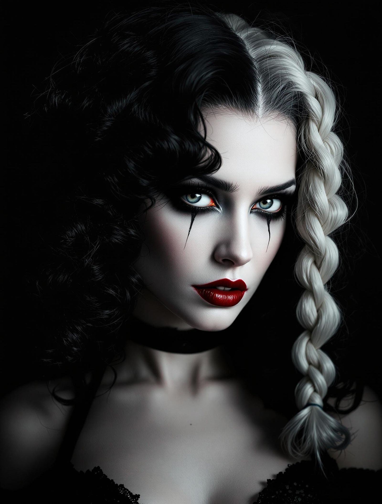 Ethereal Gothic Beauty in Dark, Moody Portraiture