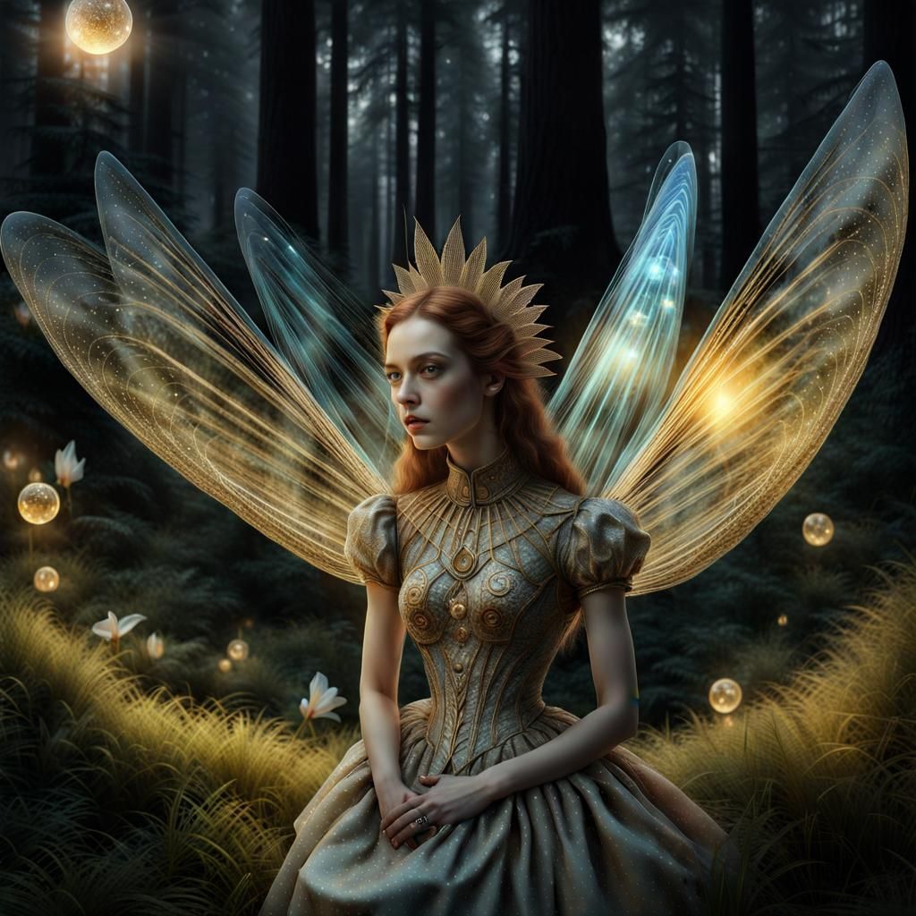 Exquisite Alien People and Pets in Surreal Landscape