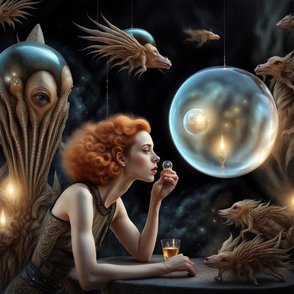 Exquisite Alien People Pets in Surreal Biopunk Art