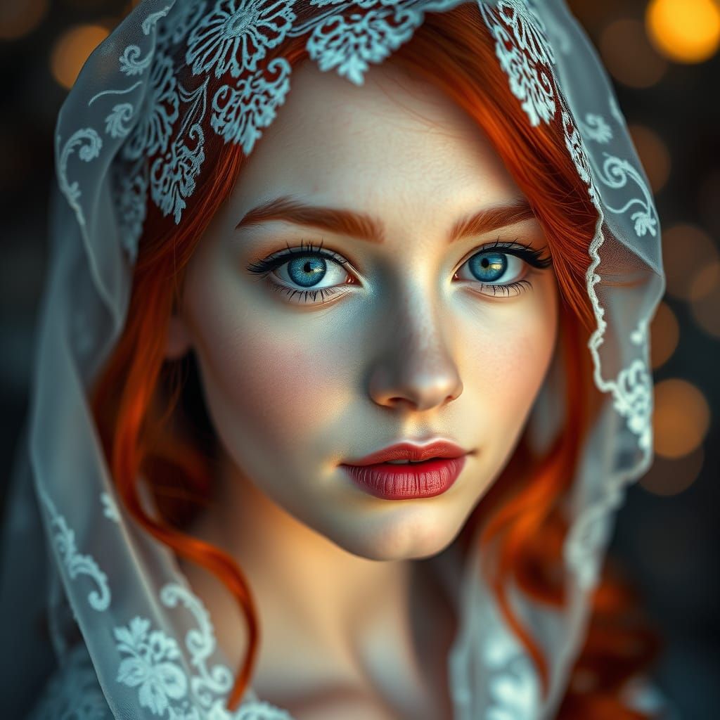 Ethereal Beauty in Lace and Bloom