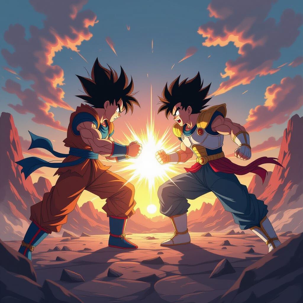 Goku and Seiya in Epic Anime Battle