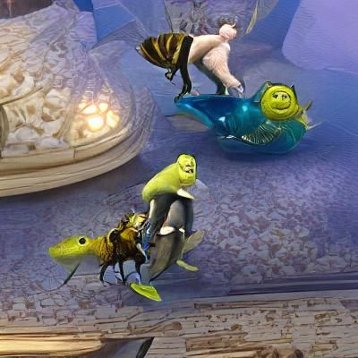 Shrek and Bee Movie Crossover Scene