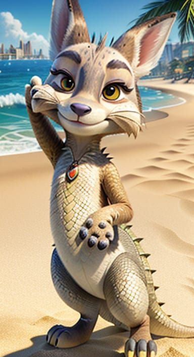Zootopia Sand Dragon in Detailed Realism