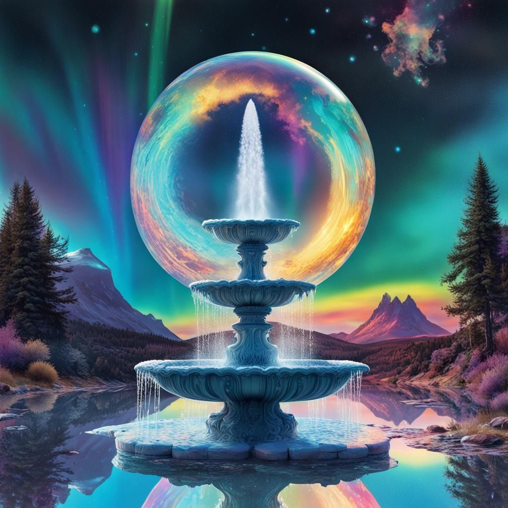 Sci-fi water fountain