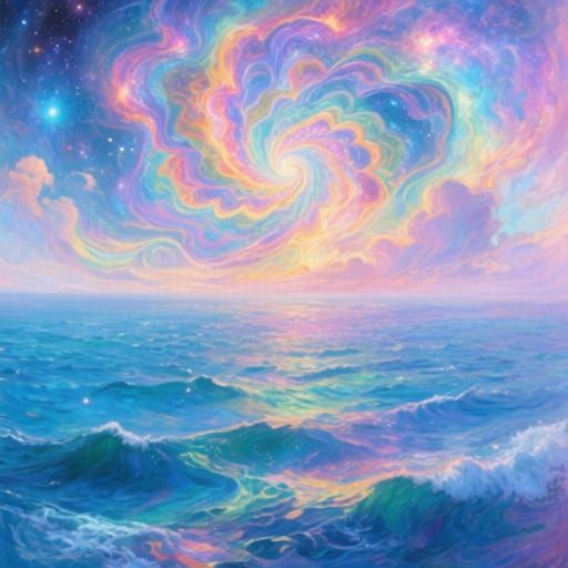 The Dream Sea: Impressionistic Cosmic Art