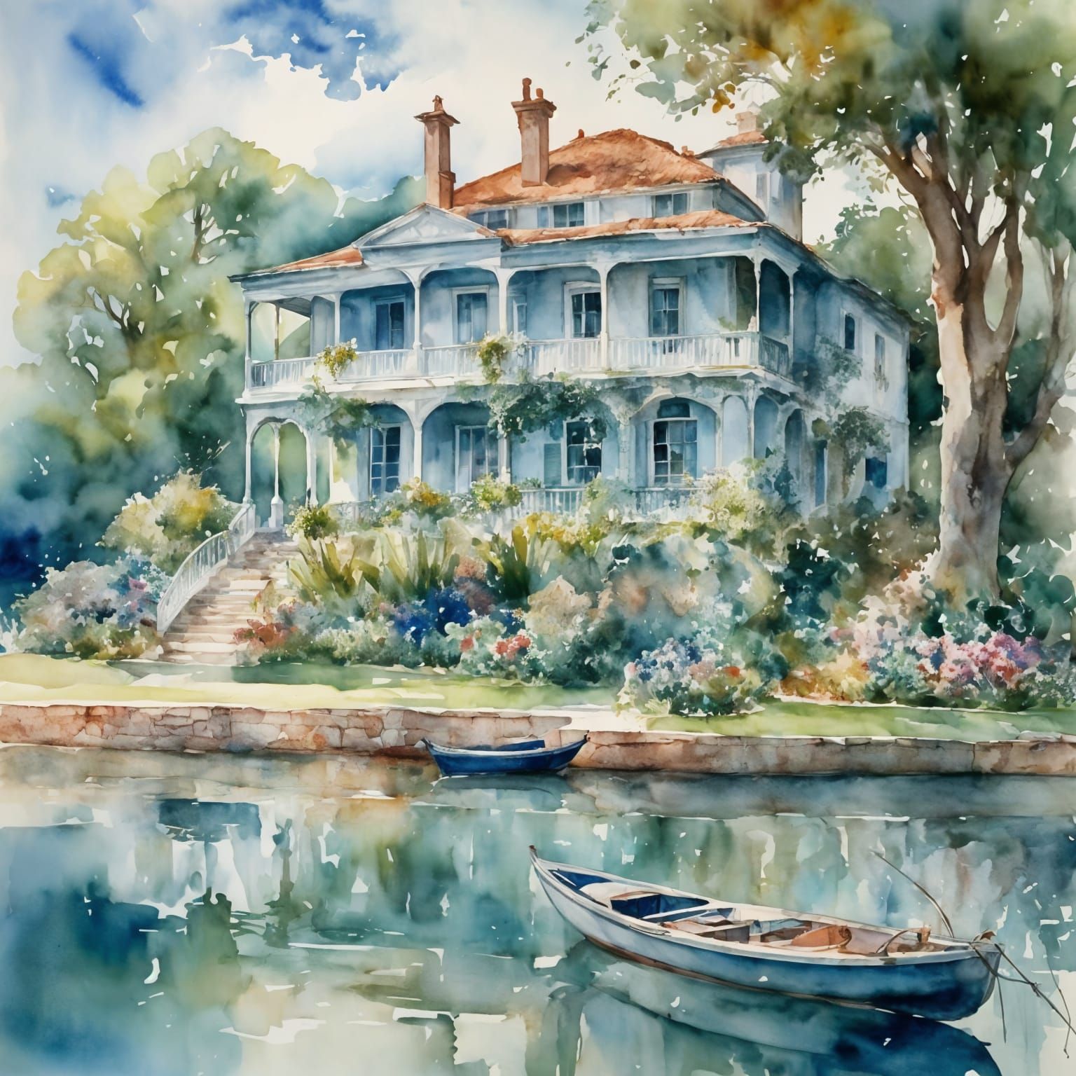The blue villa