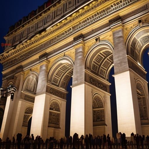 Arc de Triomphe Shines at Night: Professional Photography