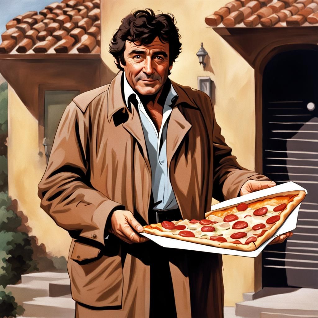 Columbo Delivers Pizza in Chocolate Land