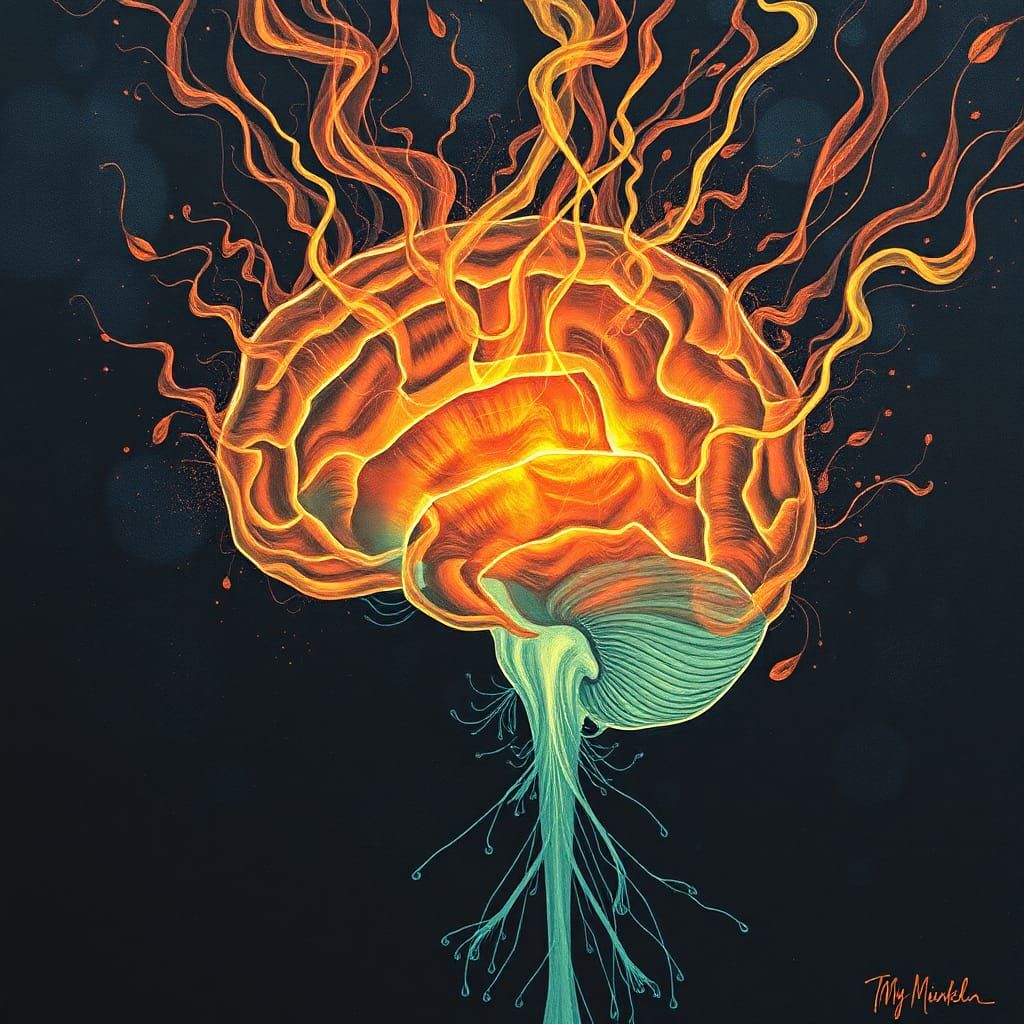 Abstract Mindscape: Yearning for Mental Clarity