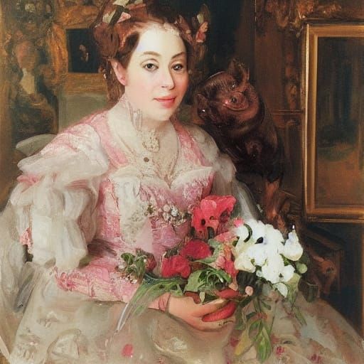 Glitch Portrait of a Young Princess