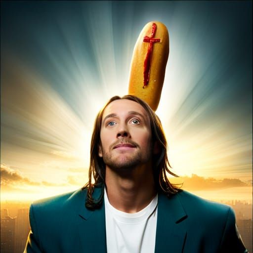 Jesus Christ on a corndog