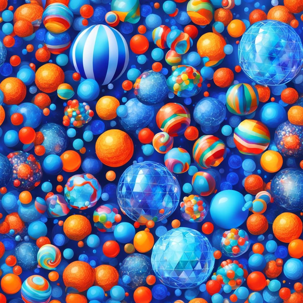 Neon Shapes in Glass Orb with Steampunk Woman