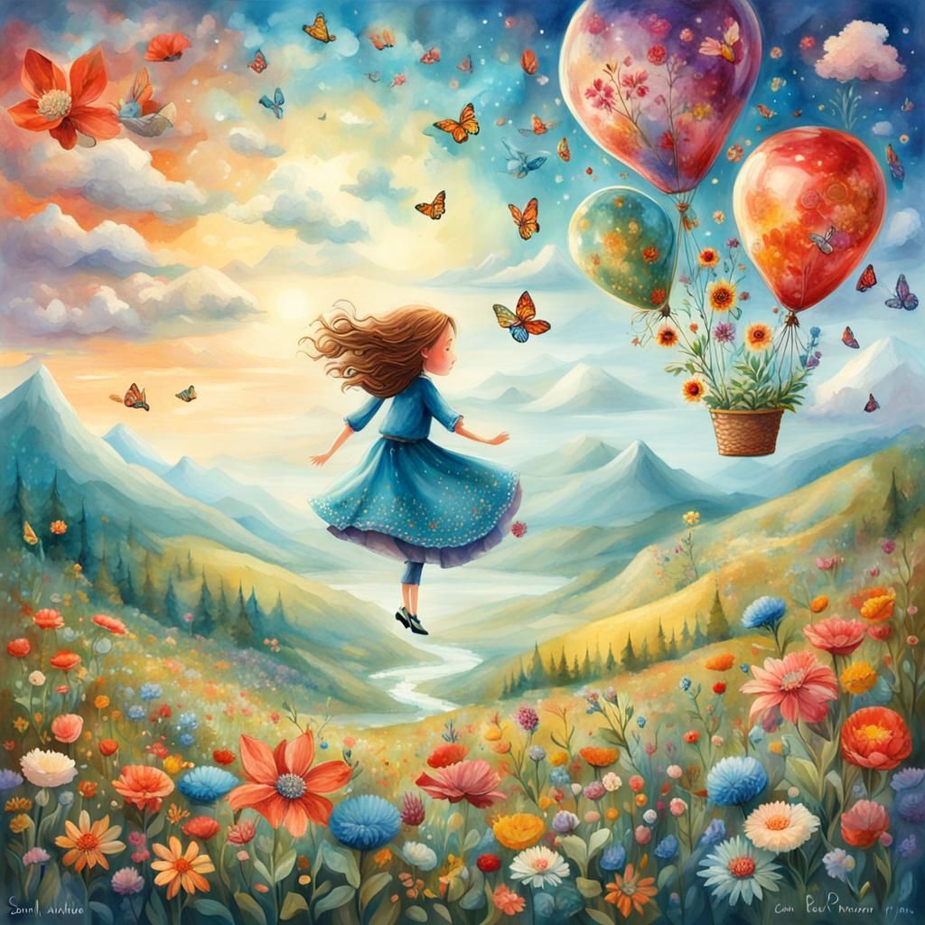 Enchanting Fairytale Landscape Illustration