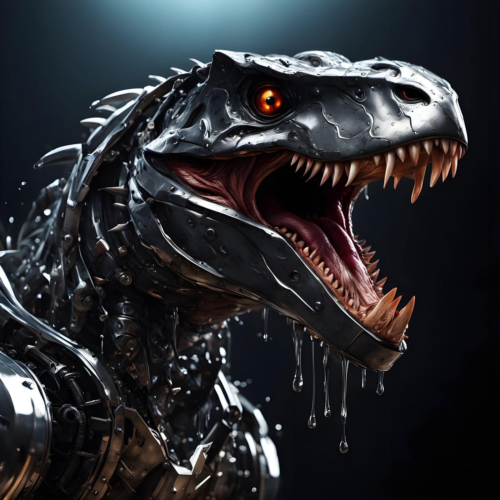 Shimmering Liquid Chrome Abstract in Cinematic Style