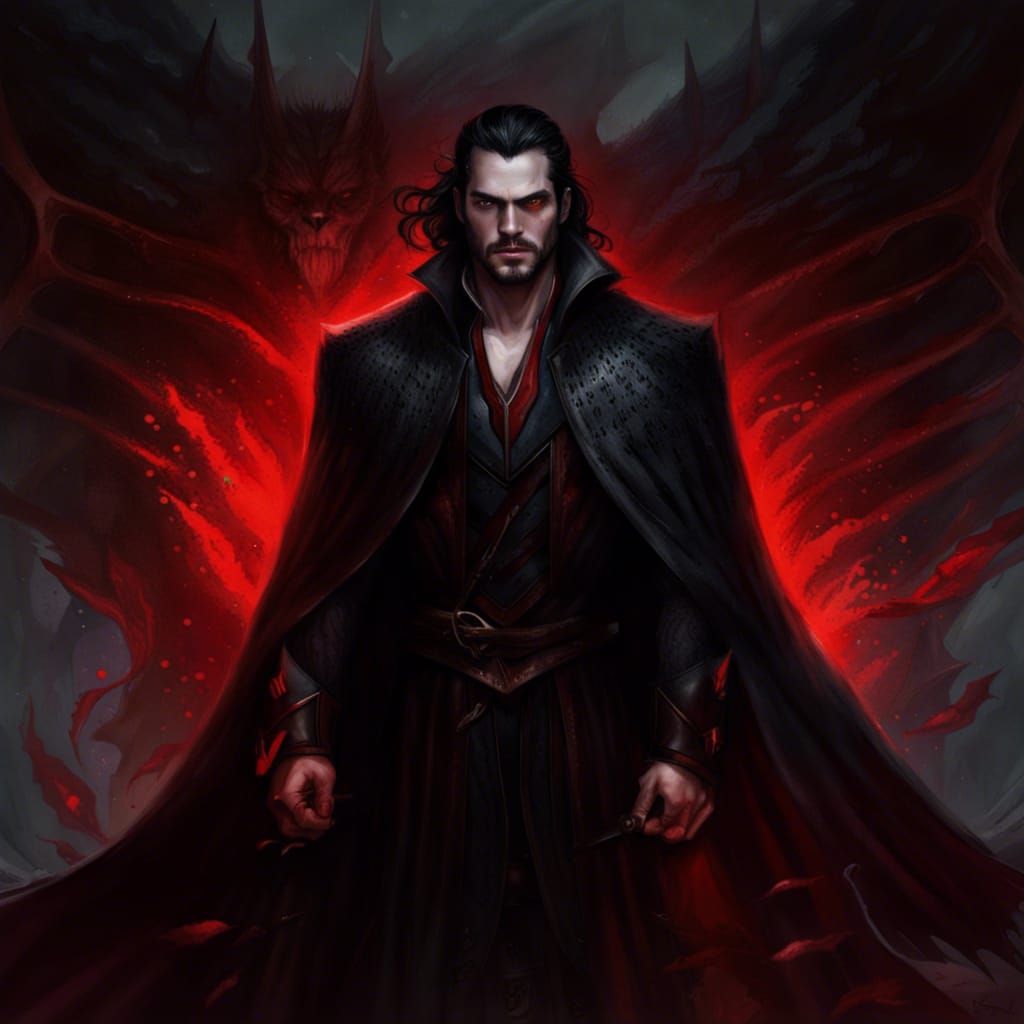 Intimidating Dark Fantasy Character Portrait