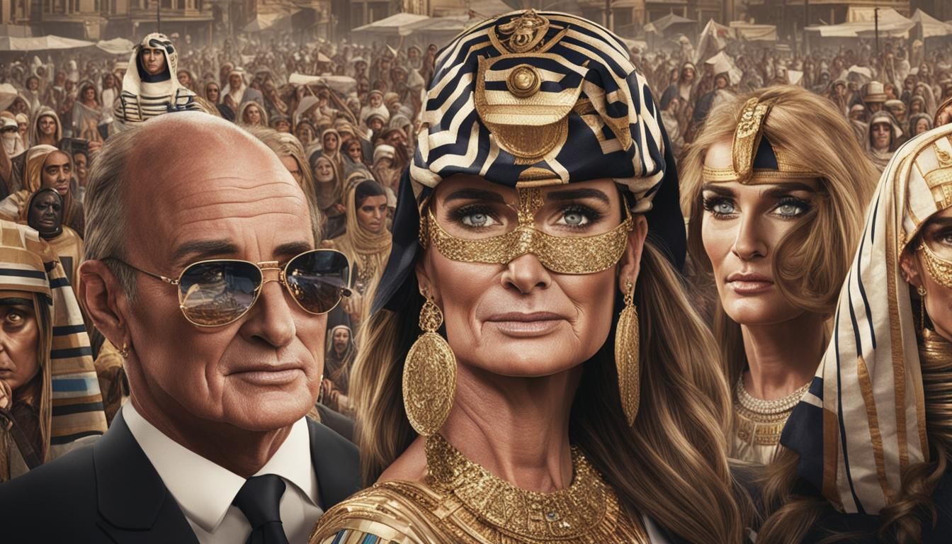 Kyle Richards Crowd Scene in Egypt, 3D Render