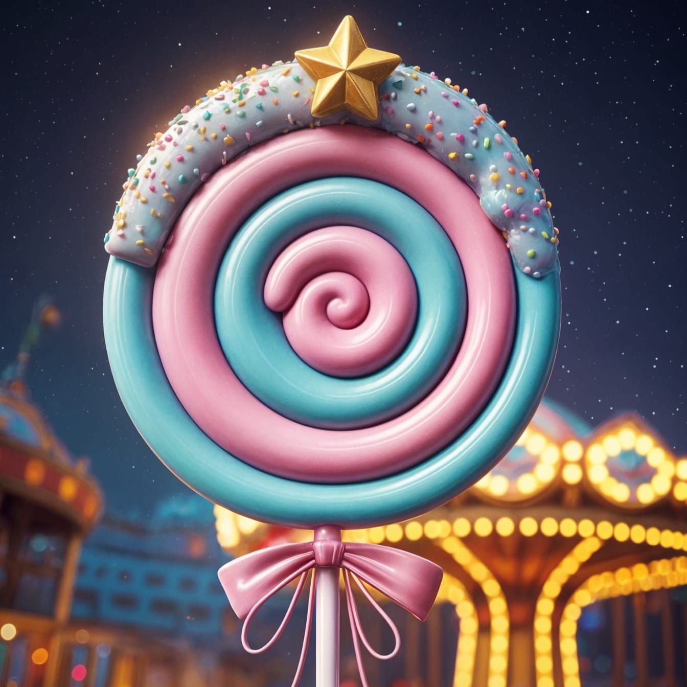 Whimsical Candy Stick in Wonderland Playground