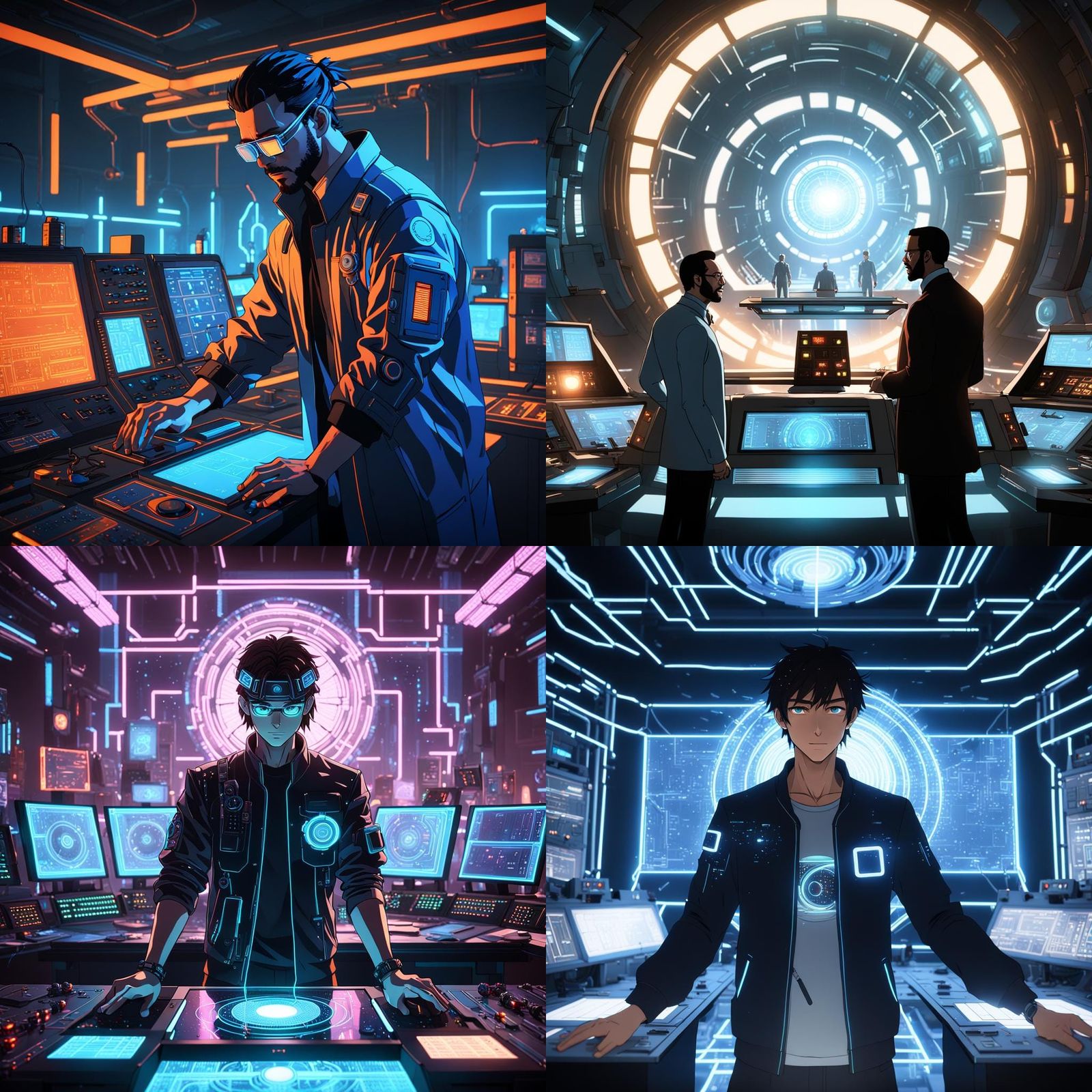 Time Portal Opens in Dimly Lit Laboratory