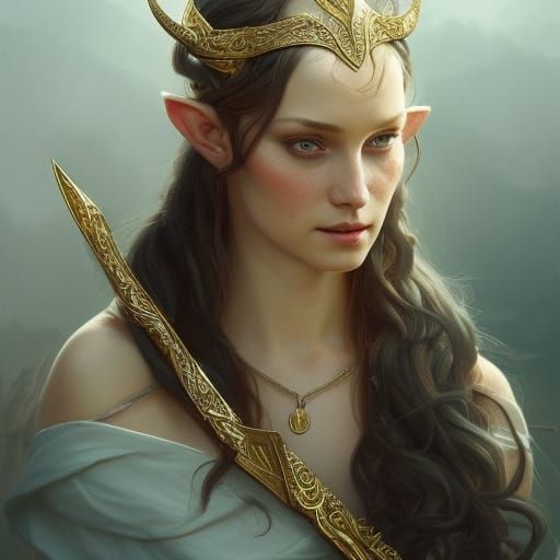 Viking Goddess of Wisdom: Elvish Beauty Portrait
